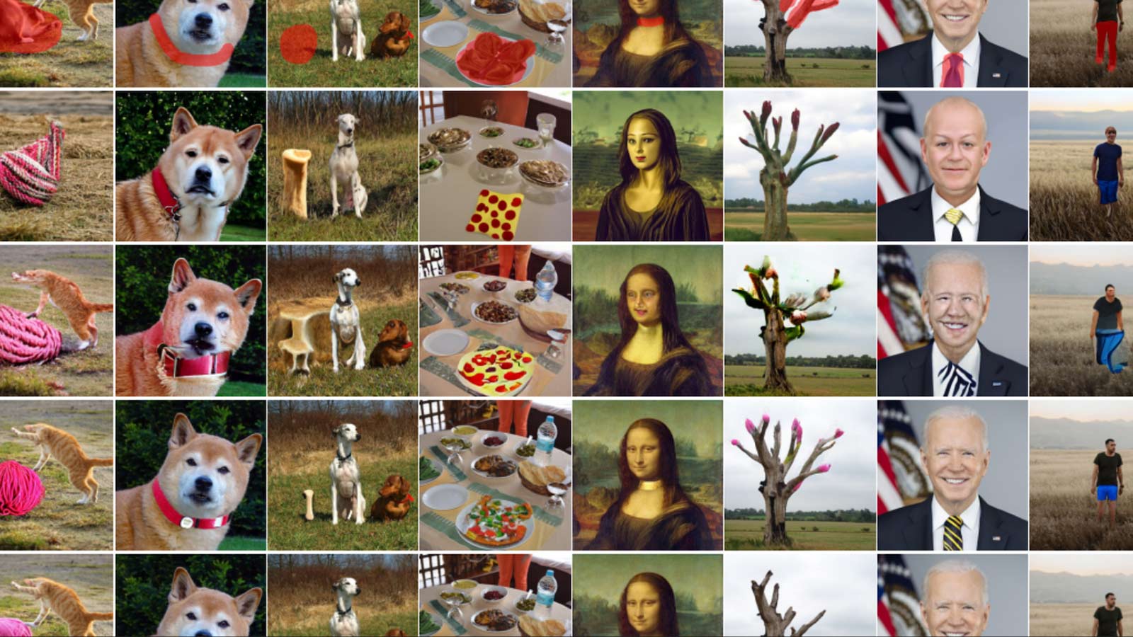 A collage of generative AI created images.