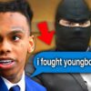 A composite image of rapper YNW Melly and NBA YoungBoy, the thumbnail for YouTube video 'YNW Melly Murder Trial Exposes NEW Texts + Expert Testimony - Day 8'