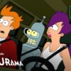 A screenshot of the trailer for the Futurama reboot airing on Hulu on July 24
