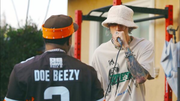 Scene from the Killa Cam Freestyle video by Machine Gun Kelly and Doe Boy