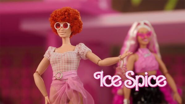 An Ice Spice Barbie Doll as seen in the new Barbie World music video by Nicki Minaj and Ice Spice.