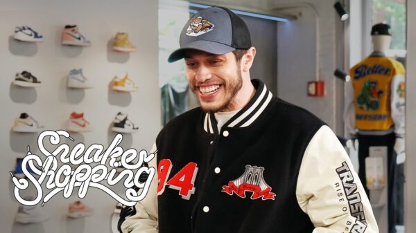A screengrab of Pete Davidson goes Sneaker Shopping with Complex