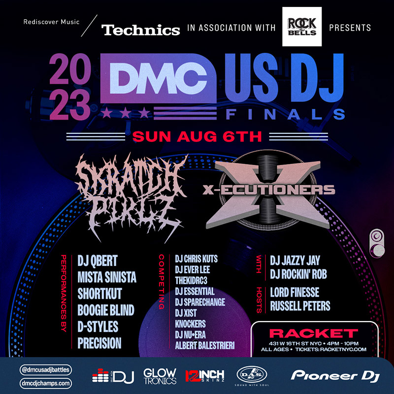 Official poster for the 2023 Technics DMC USA DJ Finals presented by Rock the Bells