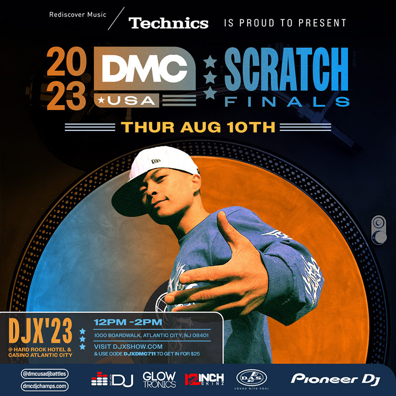 Official poster for the 2023 Technics DMC USA Scratch Finals