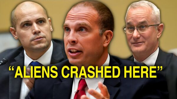 YouTube thumbnail for the video The UFO Congress Hearing is TERRIFYING