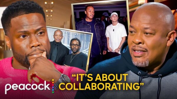 A thumbnail for a video clip of Dr. Dre on Hart to Heart discussing his biggest music partnerships.