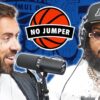 Adam22 and RMC Mike in the No Jumper studio during a recent interview.