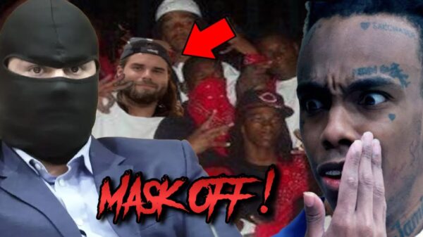 YouTube thumbnail for the video Detective Polo: the mask wearing YNW Melly undercover cop exposed by social media