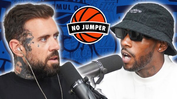 YouTube thumbnail for DJU on No Jumper with host Adam22