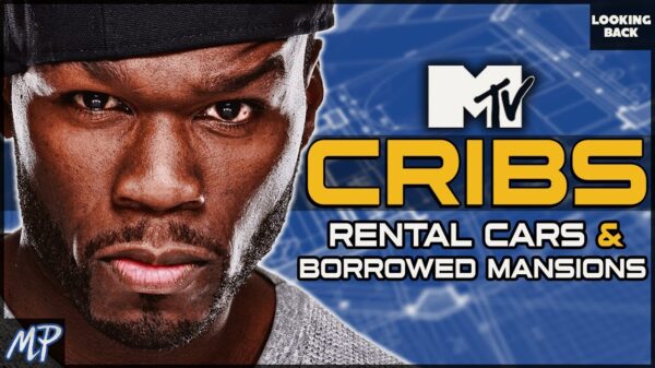 50 Cent on the YouTube thumbnail for the video Looking Back: The surprising history and fakery of MTV CRIBS.