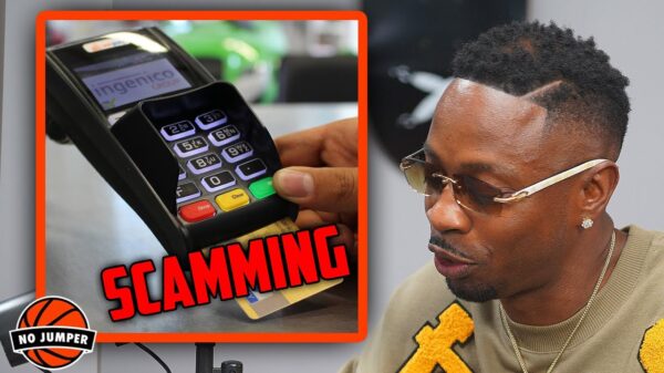 YouTube thumbnail for the video Corvain Cooper on getting into scamming in high school.