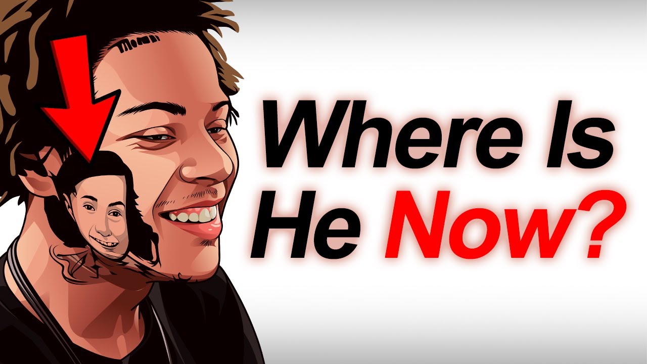 A drawing of rapper ArnoldIsDead with a tattoo of Anne Frank on his face.