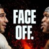 YouTube thumbnail for the video KSI vs Tommy Fury: Face Off