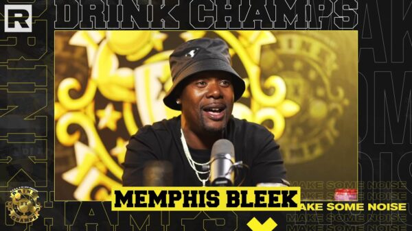 A shot of rapper Memphis Bleek on Drink Champs.