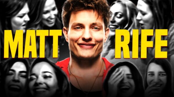YouTube thumbnail featuring American actor and comedian Matt Rife
