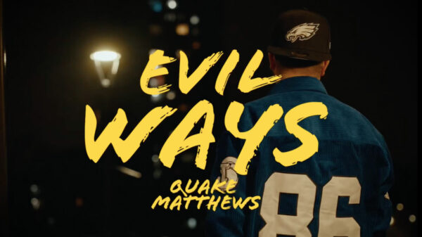 Scene from the Evil Ways music video by Quake Matthews