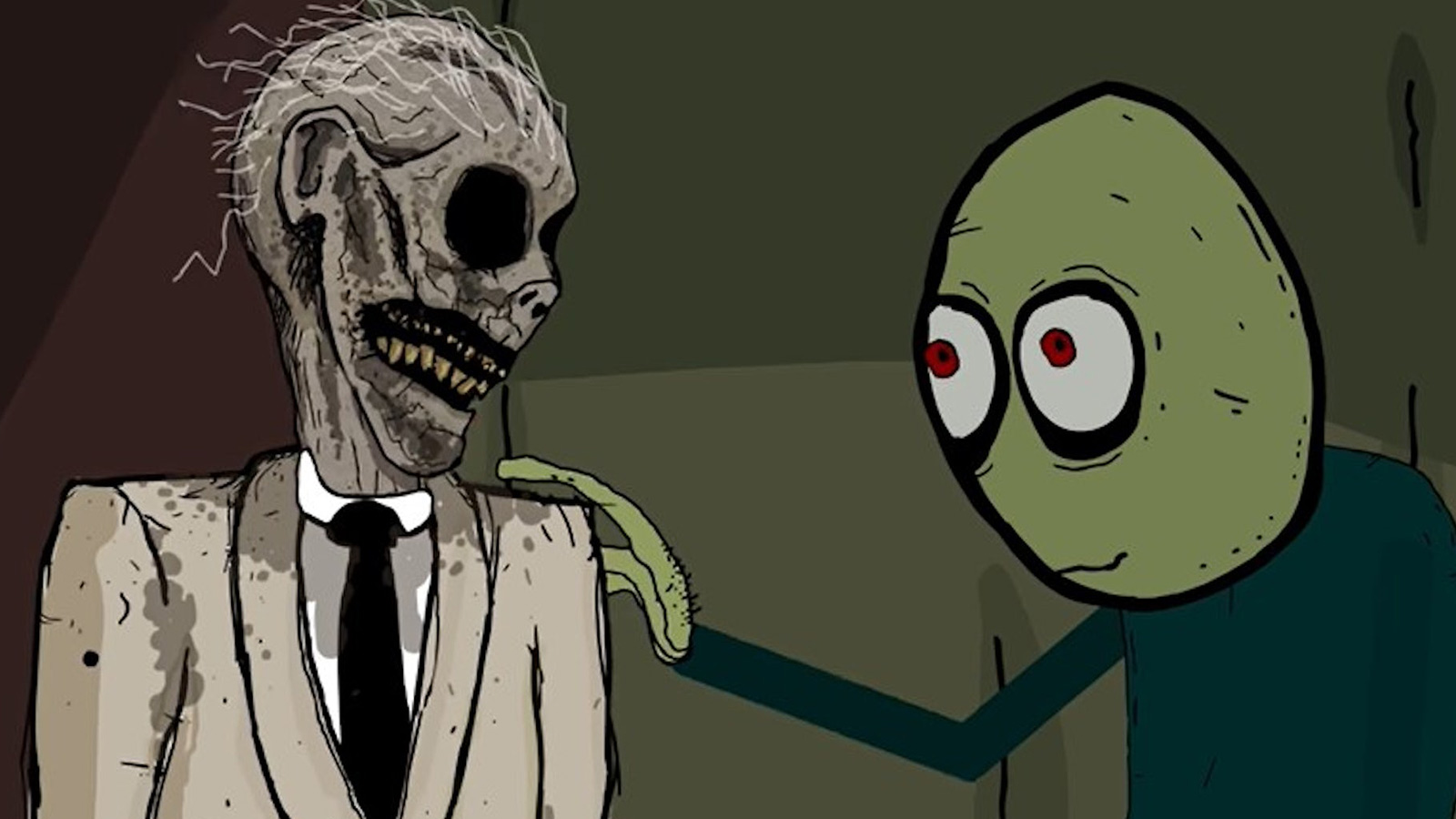 Screenshot of Salad Fingers on YouTube