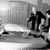 A body levitates in a scene from the movie The Exorcist.