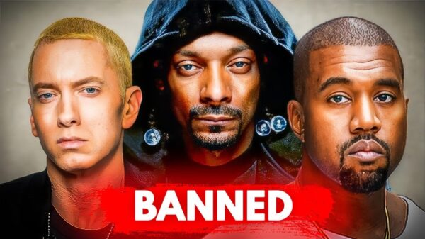 YouTube thumbnail for the video Rappers Whose Songs Were Banned