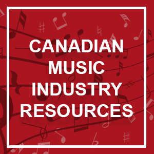 Button with the words Canadian Music Industry Resources