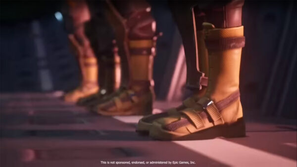 A scene from a Fortnite-style Army Recruitment Trailer