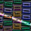 5 rows of cassette tapes