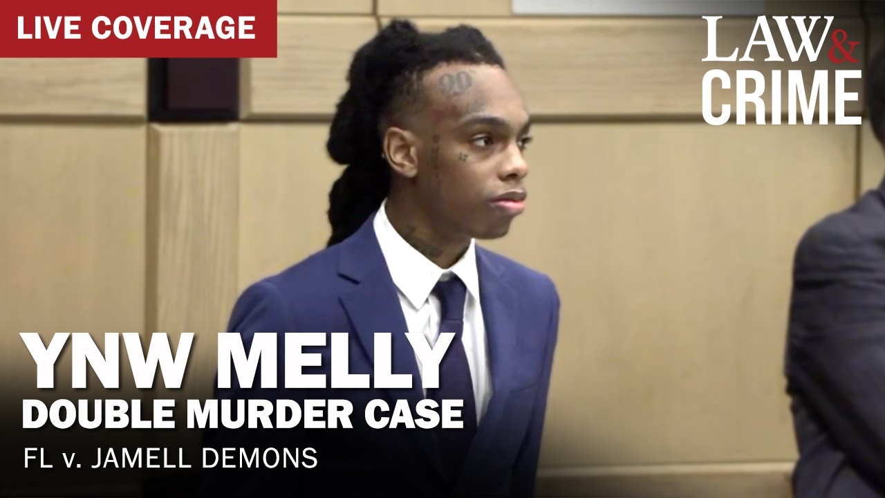 YouTube thumbnail for the YNW Melly Motions Hearing on January 19, 2024.