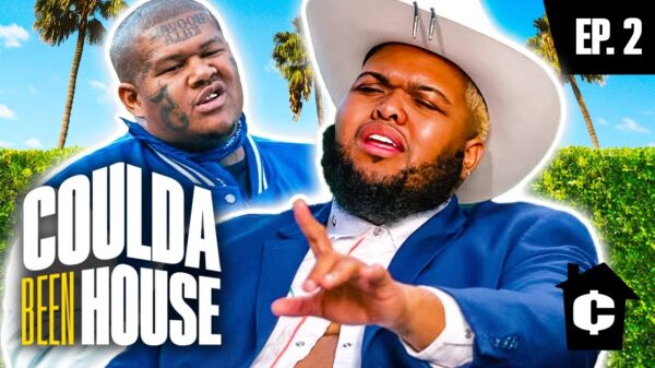 Crip Mac and Druski in the thumbnail for Episode 2 of Coulda Been House