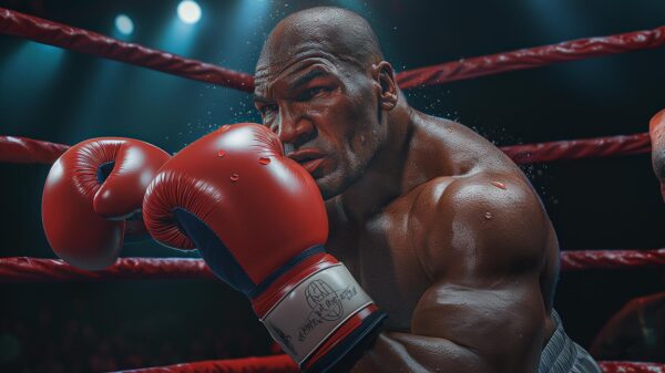 AI generated Mike Tyson in the boxing ring