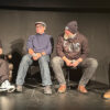 Four people sitting on a panel at the NARC anniversary screening in Toronto on March 22, 2024.