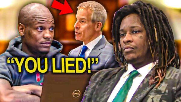 YouTube thumbnail for the video Young Thug Trial: INTENSE Woody Cross-Examination Begins