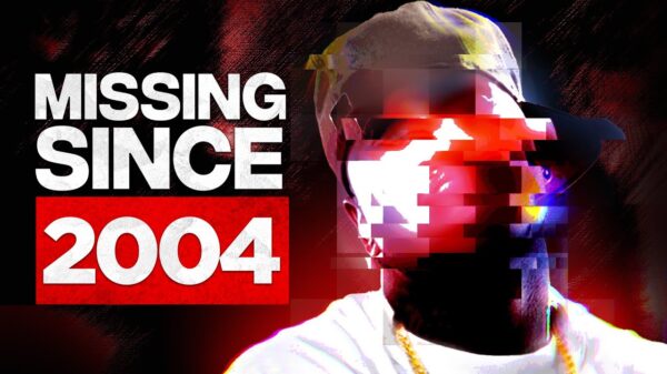 Rapper Mr. Fantastik with red beams in his eyes.