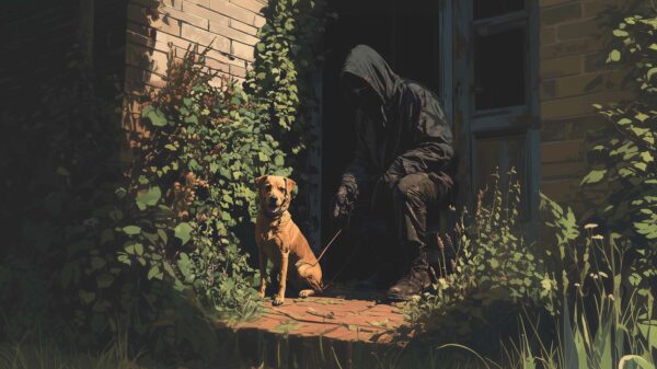 An AI generated depiction of dognapping in progress