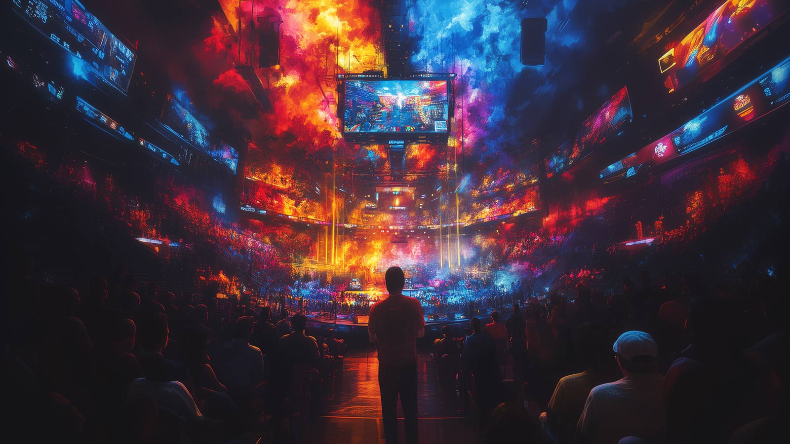 AI-generated art depicting the esports games.