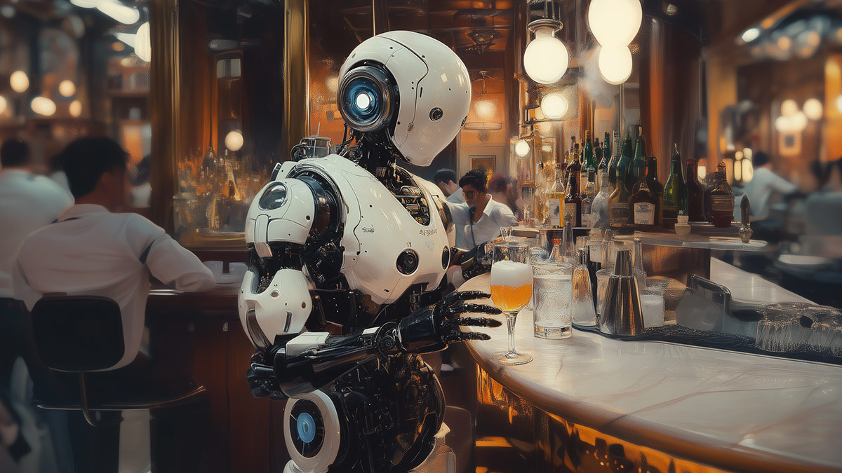 Humanoid Robots as envisioned by generative AI service Midjourney