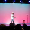 Comedian Chico Bean on stage in New Jersey.