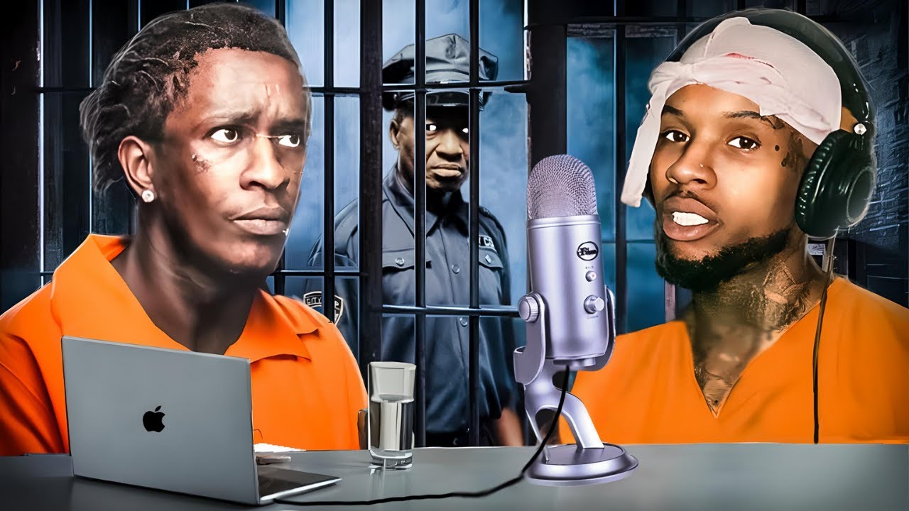 YouTube thumbnail for the video How Rappers Actually Record Music in Jail.