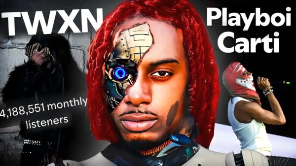 Title card for the video TWXN: The Playboi Carti AI Rapper Out-streaming Destroy Lonely