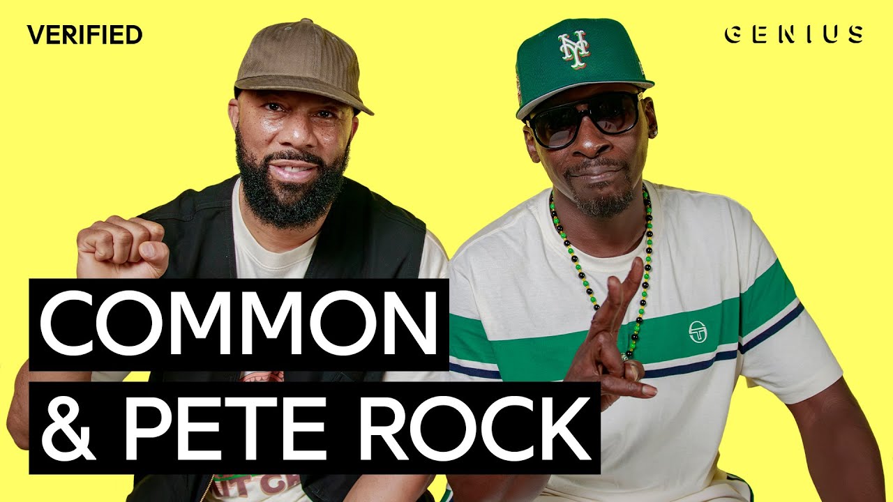 Common and Pete Rock in the Genius studio