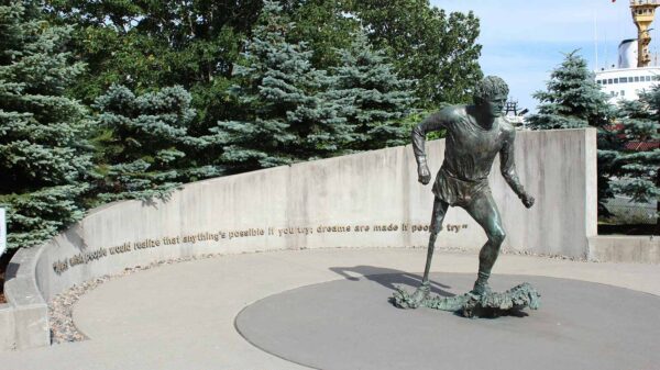Terry Fox statue - representing the need to create a national disability strategy in canada.