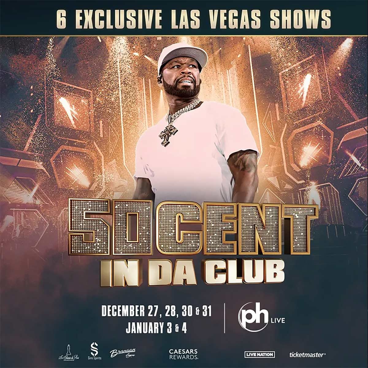 Official promotional poster for the 50 Cent Las Vegas residency.