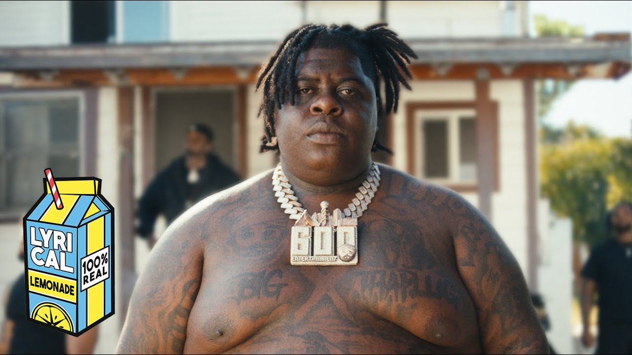 Rapper BigXthaPlug and the Lyrical Lemonade logo on the title card of the Change Me music video.