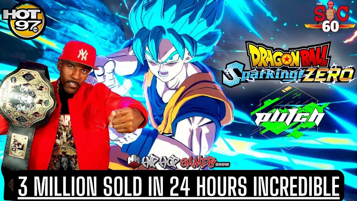 HipHopGamer and a scene from the game Dragon Ball Z: Sparking Zero