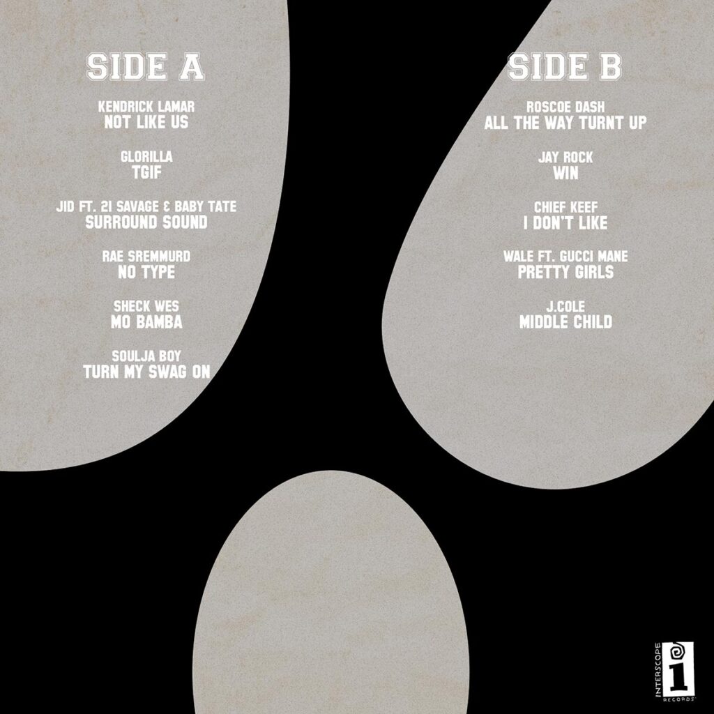 Back cover artwork for the Interscope compilation Homecoming SZN Vol. 1 