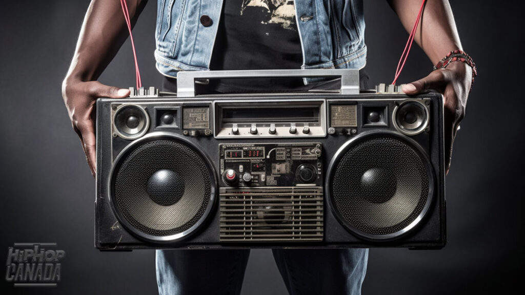 AI-generated art on Midjourney using the prompt '4 elements of hip-hop.'