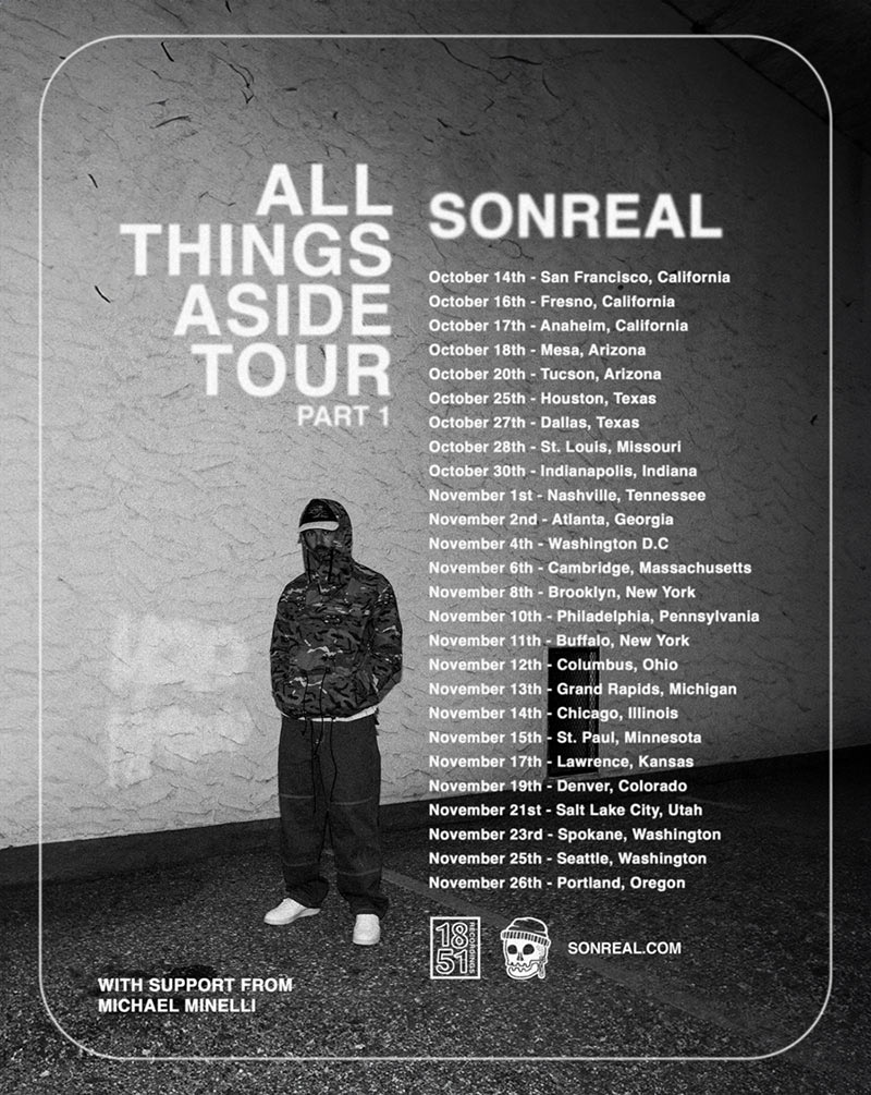 Poster for the SonReal All Things Aside Tour.