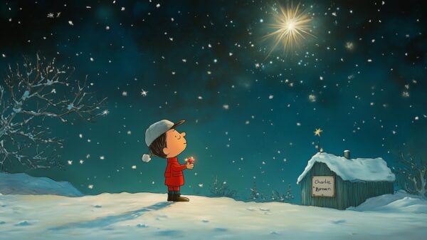 An AI generated view of the holiday classic A Charlie Brown Christmas.