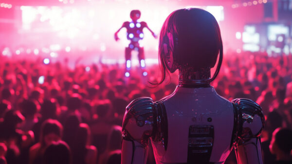 AI depiction of Imogen Heap and her AI-powered digital twin Mogen