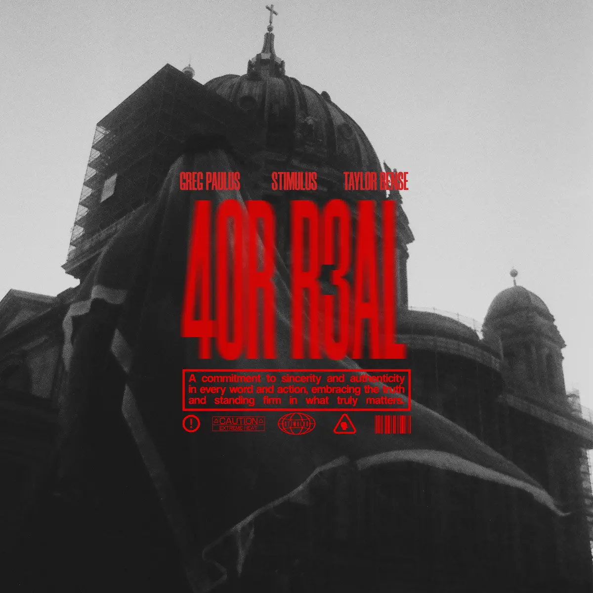 Artwork for the single 4or x R3al by Brooklyn-born Berlin-bred Stimulus