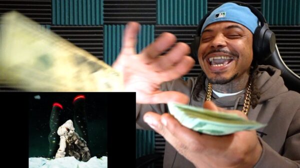 A scene from the DJ Ghost reaction video to the song Gimme a Hug by Drake and PartyNextDoor.